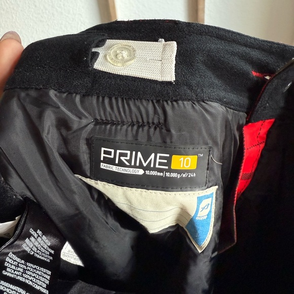 Orage Prime 10 Boys Red & Tan Plaid Insulated Ski Pants sz: XXL or 16 - Picture 13 of 15